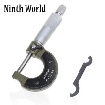 Micrometro esterno all'ingrosso del nono mondo Strumenti di misurazione con calibro a corsoio da 0-25 mm / 0,01 mm con scatola