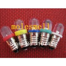 5 Stück Rot + Gelb + Blau + Grün + Weiß 9 V 12 V E10 1447 Stil Schraub-LED-Leuchtmittel