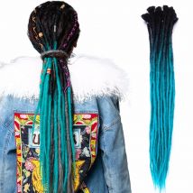 24 inch Handgemachte Dreadlocks Haar Extensions Lila Haar Rosa Blau 5 wurzeln Synthetische Furcht loks Häkeln Flechten Haar Für Frauen