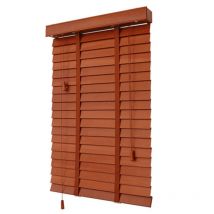 Kunden spezifische Größe 50mm Lamelle echtes Linde Fensterladen Holz Jalousien 50mm für die Dekoration