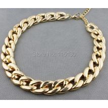 Vintage Gold Farbe Chunky Kette Halskette Für Frauen Lange Chian CCB Kunststoff Weibliche Kragen Halskette 2022 Neue Mode Schmuck