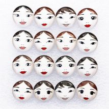 12mm 14mm 16mm 18mm 20mm 25mm 30mm Zufall Mixed Baby kopf Matryoshka Runde glas Cabochon Flatback Foto Tray Basis Zubehör