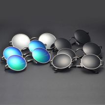 Trendy Vintage Runde Polarisierte Sonnenbrille für Männer Frauen Klassische Sonnenbrille Legierung Metall Rahmen Driving Brillen Brillen UV400