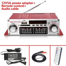 HY-602 Mit Fernbedienung Digital FM Power Verstärker Mini Tragbare LED Display USB SD Player Amp DC 12V5A In Für Auto/Zuhause