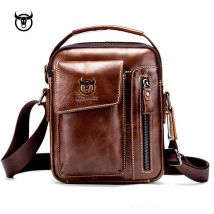 Neue Echtes Leder herren Umhängetasche Umhängetasche Vintage Rindsleder Umhängetasche für männliche