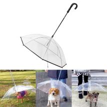 Transparente Haustier-Regenschirme, kleiner mittelgroßer Hundeschirm mit Hundeleine, Eisenkette als Regenmantel für Hunde, Regenbekleidung, Haustier-Zubehör, Werkzeuge