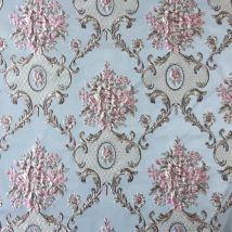Luxuriöse Jacquard Woven Licht Blau Khaki Damast Relief Blumen Kleider Sofa Vorhang Polster Stoff 280cm Breit verkauf durch meter