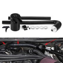 RASTP-Black Baffle Oil Catch Can Tank mit Kühler-Silikonschlauch für BMW F30 F32 F36 320i 328i N26 Motor RS-OCC017