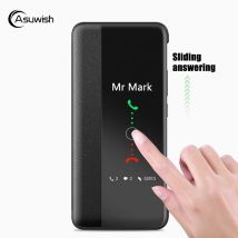Smart View Flip-Cover Leder Telefon Fall Für Huawei P30 P40 P50 Pro P20 P30 20 Lite P30pro P20pro 30pro Fenster schlank Funda Harte