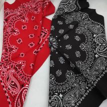 68*68cm 100% Baumwolle Schwarz Rot Hip-Hop Paisley Bandanas Schal Punk Schädel Bandana Stirnband Wrap Schal für Männer/Frauen