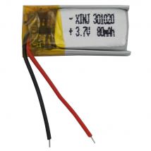 Batería de polímero de litio de 3,7 V y 80 mAh para auriculares MP3, Mp4, Bluetooth, gafas 3D, bolígrafo de grabación, altavoz, 301020 celdas