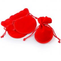 Chanfar 25 Stück 7 x 9 cm Samtbeutel, weiß, rot, schwarz, rosa, Beutel mit Kordelzug, Calabash-Form, Geschenkverpackungsbeutel für Hochzeitsbeutel