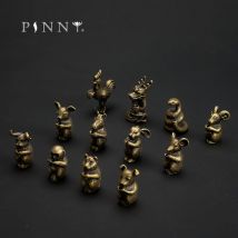 PINNY Räucherstäbchenhalter aus Metall mit chinesischem Sternzeichen, Mini 12-Tiere-Stick, Legierung, Räucherstäbchen, Heimdekoration, Zubehör, Metallhandwerk