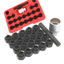 22-teilige Radsicherungsmutter-Schlüsselsätze für BMW 1 3 5 6 & 7 Serie 1/2" Antriebsschlüsselsockel 041-060 Rad-Anti-Diebstahl-Schraubenentferner