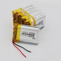 5 piezas 3,7 V 1000 mAh 3,7 Wh 102535   Batería de polímero de litio Li para cámara, reproductor de música, PDA, auricular medio, Altavoz Bluetooth, tableta y PC