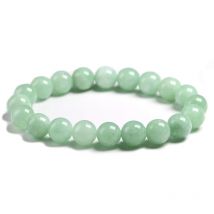 Feine AAA 100 % natürliche burmesische grüne Jade Runde Perlen Armband Frauen Stein Schmuck Edelstein Geschenk handgemachte Strang Armbänder