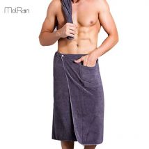 Mode Männer Bad Handtuch mit Tasche Tragbare Magie Mircofiber Stoff Weiche Schwimmen Strand Bad Handtücher Solide Männlichen Gesicht Handtuch
