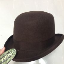 LIHUA Marke 100% wolle Bowler Hut Cowboy Mode Watherproof Reit kappe. Frauen Party Mode Für Männer Schwarz Braun Einstellen Hut