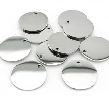 8 mm, 10 mm, 12 mm, 50 Stück, silberfarbener und goldfarbener Edelstahl, blanko, Stempeletiketten, ID-Erkennungsmarke für Logos, die die die Farbe nicht abschalten