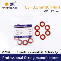 10 Teil/los Red Silicon O-ring Silikon/VMQ CS 3,5mm Dicke OD17 * 3,5mm O Ring dichtung Gummi Dichtung ORing Wasserdichte Streifen Washer