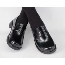 Japanischen Schule Schüler Uniform Schuhe Frauen Mädchen Lolita Uwabaki JK Runde Kappe Cosplay Med Heels