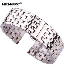 Uhrenarmband aus Edelstahl, 20 mm, 22 mm, für Herren und Damen, gerades Ende, Armband, Silber, Roségold, Armbandverschluss, Zubehör