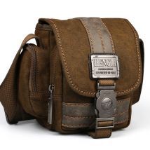 Männer Leinwand Umhängetaschen Freizeit Tragen Beständig Retro Kreuz Umhängetasche Unisex Casual Mode Tasche