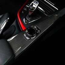 Carbon Faser Auto Styling Innen Schaltknauf Abdeckung Multimedia-Taste Panel Trim Aufkleber Für BMW F30 F32 F34 F36 Zubehör