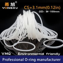 Weiß Silizium O-ring Silikon CS 3,1mm Dicke OD54/55/60/65/70/75/80/85/90/95/100*3,1mm O Ring Dichtung Gummi Dichtung Ringe Washer