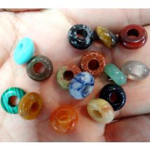 4*10MM Natürliche Edelstein Stein Quarz Kristall Abacus Form Big Loch Perlen Anhänger Loch 4MM für Schmuck die herstellung Halskette Armbänder 10Pc