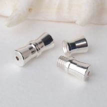 Solide 925 Sterling Silber Gewinde verschluss, für Halskette/Armband Schmuck diy Komponenten