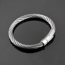 IJB0529 4 Farben Mode Edelstahl Triple Viele stapelbare Kabel Draht Twisted Armreif Armbänder Günstiger Verkauf