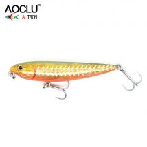 AOCLU Topwater Wobbler 60 mm 105 mm Bleistift Walk The Dog Harter Köder Popper Stick Angelköder Bass Fresh Salt Water 10 #   VMC-Haken