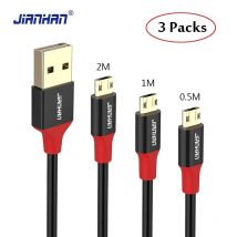 3 Pack (0,5 M/1 M/2 M) jianHan Reversible Micro USB Kabel 2A USB Ladegerät Daten Schnelle Lade für Xiaom Samsung Note 5 Android Telefon