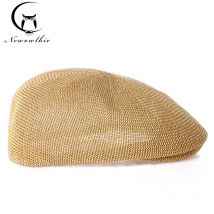 Mode Baskenmütze Hut Casquette Kappe Stroh Mesh Hüte für Männer und Frauen Kinder Visiere Sonnenhut Gorras Planas Flache Kappen sommer
