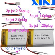 3.7V 470mAh 1.74Wh Polymer Li Lithium Battery 582535 JST 3pin 1.0/1.25/1.5/2.0/2.54mm Connector For GPS Navigation Music Player