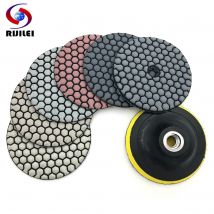 RIJILEI 6 Pz/set 3 "/4" Tampone per Lucidatura a Secco Tipo Affilato Tampone per Lucidatura Flessibile Per Granito Marmo Pietra Disco Abrasivo H3