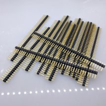 Gold-überzogene kupfer 20PCS 40Pins 2,54mm Einreihige Gerade Männlichen Pin Header Streifen Für PCB 20 teile/los