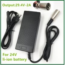 24V Li-Ion Lithium Batterie Ladegerät 7series Ausgang 29,4V2A Lithium Batterie Ladegerät XLR Buchse/Anschluss 29,4