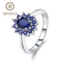 Gem's ballett 1,89 ct natürlicher blauer Saphir Silber ring 14 Karat 10 Karat 18 Karat Gold Edelsteine Vintage Ringe für Frauen edler Schmuck