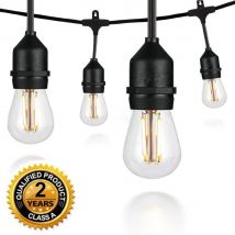 IP65 wodoodporna lampa Garland z S14 LED żarówki edisona Outdoor Heavy Duty girlanda żarówkowa na