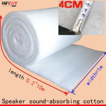 HIFIDIY LIVE Breite 1 m, Polyesterfaserwolle, akustisches Isoliermaterial, schallabsorbierende Baumwolle, weiße Baumwolle, flammhemmend