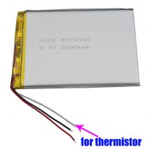 3,7 V 3000 mAh 11,1 Wh Polymer 3-Draht-Thermistor Li-Lithium-Batterie Lipo-Zelle 4070100   Für LED E-Book MID tragbarer DVD-Tablet-PC