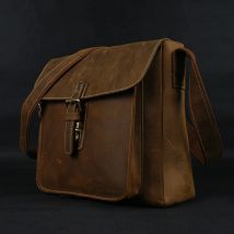 Vintage männer Crazy Horse Leder Messenger Tasche Aus Echtem Leder Schulter Tasche Umhängetasche Sling Casual Bag Brown Geben schiff Frei 223