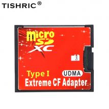 TISHRIC Adattatore per scheda Micro SD TF a CF per convertitore lettore di schede di memoria da MicroSD/HC a Compact Flash Type I per fotocamera