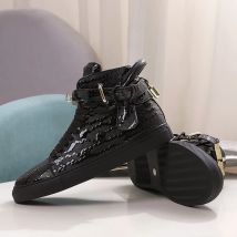 New plus size Genuine leather Lace up Fashion banquet work leather shoes Sneakers For Men White Chelsea Ankle Boots