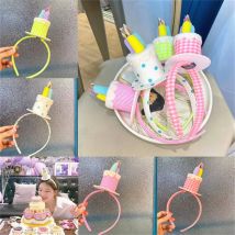 New Birthday Decoration Party Headdress, Birthday Cake Candle Hat Headband, Funny Hair Accessories Personality Headband