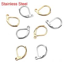 20pcs Hypoallergenic French Earring Hooks Findings Surgical Stainless Steel Earrings Clasps Wire Diy Jewelry Making Accessories