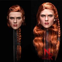 NRTOYS NR30 1/6 Scarlett Johansson Head Sculpt Female Agent Braid Head Carving Model Fit 12'' Soldier Action Figure Body