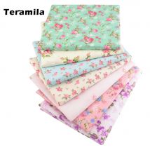 Teramila Rose Gedruckt Baumwolle Stoffe durch die Meter für Nähen Stoffe in Meter Freies Verschiffen, Bettwäsche Sets, quilts, Patchwork, Kleid